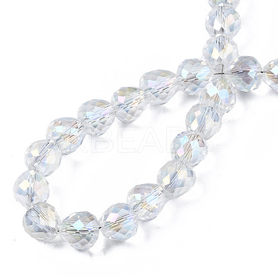 Transparent Glass Beads Strands X-EGLA-T008-14A-02-1