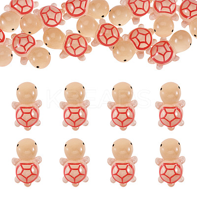 12Pcs Luminous Translucent Resin Sea Animal Cabochons RESI-TA0004-56A-1