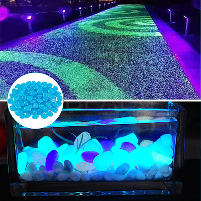 1 Set Resin Luminous Glow in the Dark Pebbles Stone DJEW-CN0001-40B-1