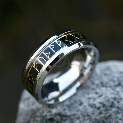 316L Surgical Stainless Steel Words Finger Rings FIND-PW0020-12E-P-1