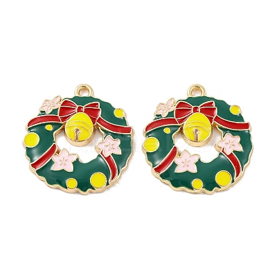 Christmas Theme Rack Plating Alloy Pendants FIND-M020-04G-04-1