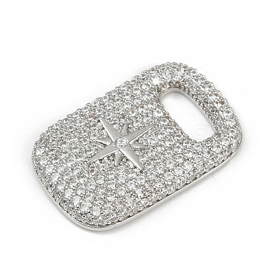 Brass Micro Pave Cubic Zirconia Pendants KK-M322-30P-1
