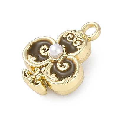 Rack Plating Alloy Enamel Pendants PALLOY-P309-05G-01-1