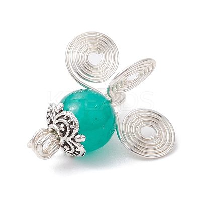 Imitation Jade Glass Bead Pendants PALLOY-JF02378-03-1