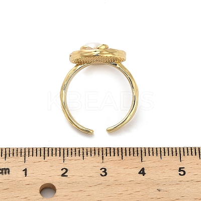Brass Enamel Cuff Rings RJEW-K291-03G-02-1