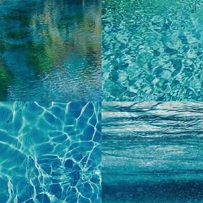 24Pcs 12 Styles Water Ripple Theme Scrapbook Paper Pads PW-WG98DEC-01-1