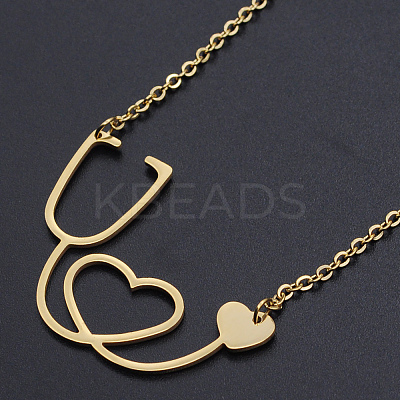 201 Stainless Steel Pendant Necklaces NJEW-S105-JN526-2-1