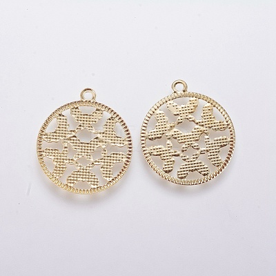 Iron Filigree Pendants IFIN-F158-60G-1