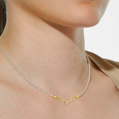 8Pcs 2 Colors Eco-friendly Rack Plating Brass Micro Pave Cubic Zirconia 2-Loop Charms KK-BC0011-46-1
