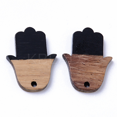 Resin & Walnut Wood Pendants RESI-N025-011A-B04-1