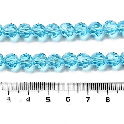 Transparent Glass Beads EGLA-A035-T8mm-D08-1