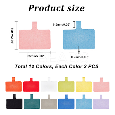 24Pcs 12 Colors Cloth Cell Phone Lanyard Tether FIND-GA0002-88-1