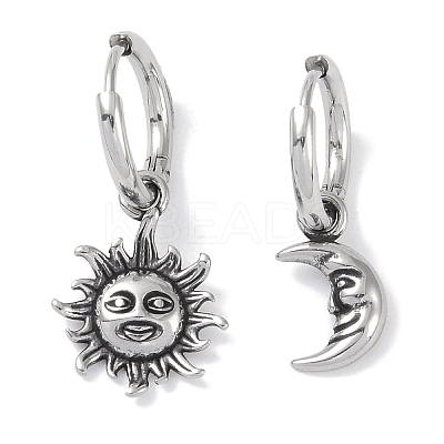 316 Surgical Stainless Steel Hoop Earrings EJEW-P274-03AS-1