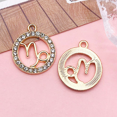 Zinc Alloy Crystal Rhinestone Pendants WGC2D94-10-1