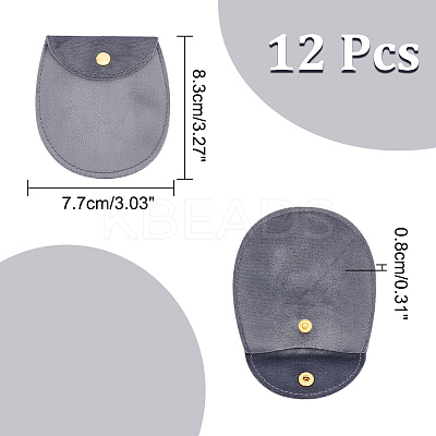 12Pcs Velvet Jewelry Storage Pouches ABAG-NB0001-93B-1