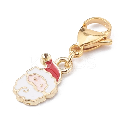Christmas Theme Alloy Enamel Pendants HJEW-JM00427-03-1