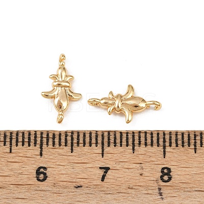 Brass Fleur De Lis Connector Charms KK-H524-04G-1