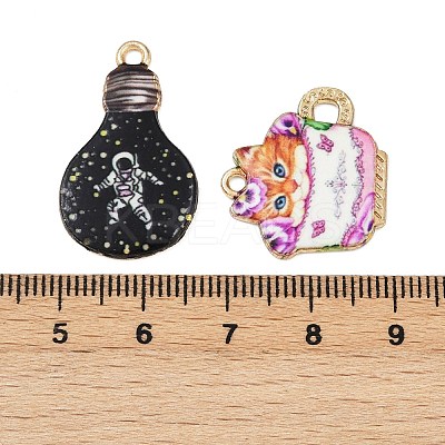 20Pcs 10 Style Alloy Enamel Pendants ENAM-SC0003-45-1