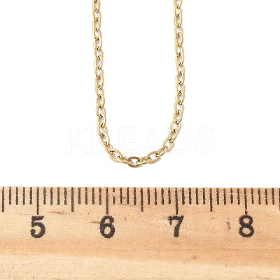 304 Stainless Steel Cable Chain Necklace X-STAS-T040-PJ205-40-1
