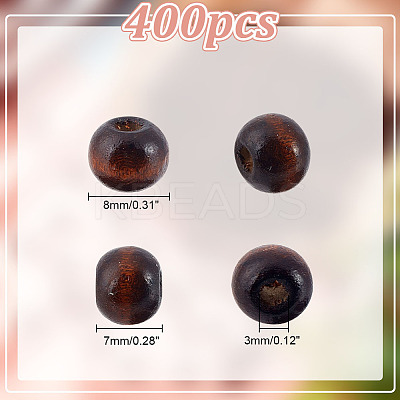 Dyed Natural Wood Beads WOOD-GO0001-07A-1