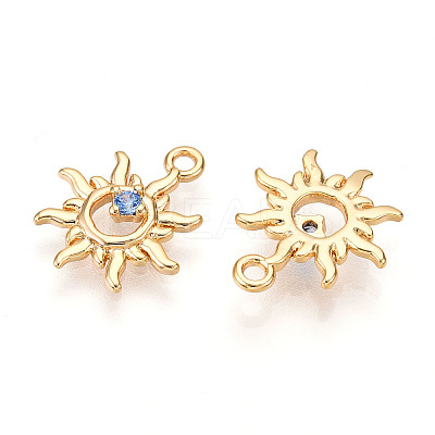 Brass Micro Pave Cubic Zirconia Charms KK-N261-100G-1
