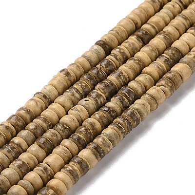 Natural Coconut Rondelle Bead Strands COCB-O001-11-1