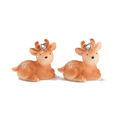Christmas Opaque Resin Pendants RESI-D057-06P-1