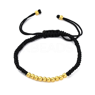 Polyester Cord Braided Bead Bracelets for Women BJEW-L698-04G-02-1