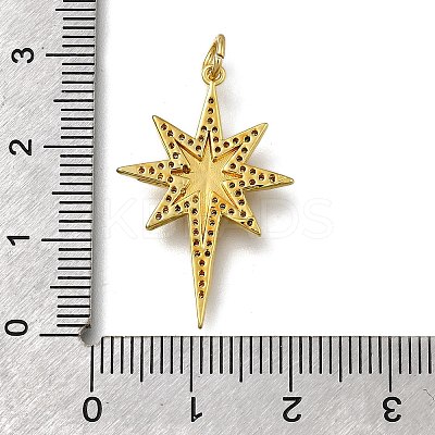 Brass Micro Pave Clear Cubic Zirconia Pendants ZIRC-I070-087G-1