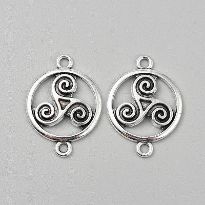 Tibetan Style Alloy Knot Connector Charms FIND-WH0432-92C-1