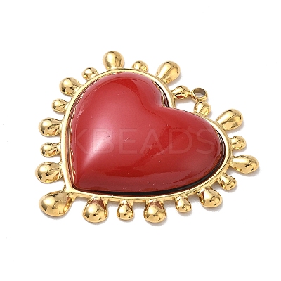 304 Stainless Steel Enamel Big Pendants STAS-P453-10G-1