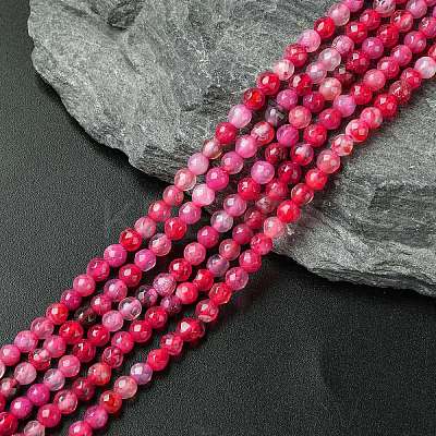 Natural Crackle Agate Bead Strands X-G-R344-4mm-55-1