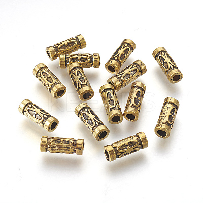 Tibetan Style Alloy Tube Beads LS-GLF0843Y-NF-1