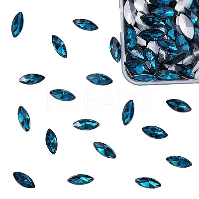 Pointed Back Glass Rhinestone Cabochons RGLA-OC0001-08H-1