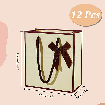 Rectangle Paper Gift Storage Bags with Handle CARB-WH0017-13B-1