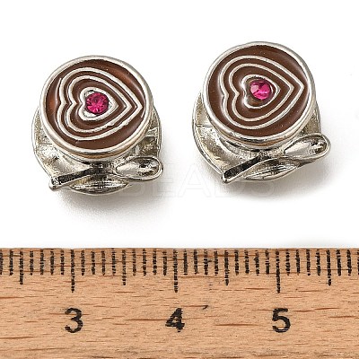 Rack Plating Alloy Enamel European Beads PALLOY-A009-23P-1