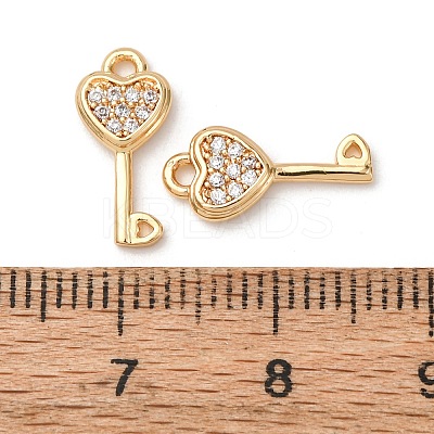Brass Micro Pave Cubic Zirconia Pendants ZIRC-L105-05A-G-1