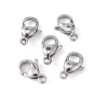 Tarnish Resistant 304 Stainless Steel Lobster Claw Clasps X-STAS-M262-01-11mm-1