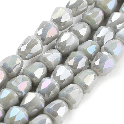 Electroplate Glass Beads Strands EGLA-D030-P4mm-B08-1