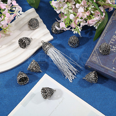 10Pcs Tibetan Style Zinc Alloy Pendant Bails FIND-CA0011-51-1