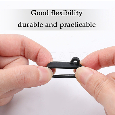 24Pcs 2 Style Silicone Rings with 12Pcs Adjustable Necklace Lanyard Anti-Lost Pendant Holder DIY-GF0008-09B-1