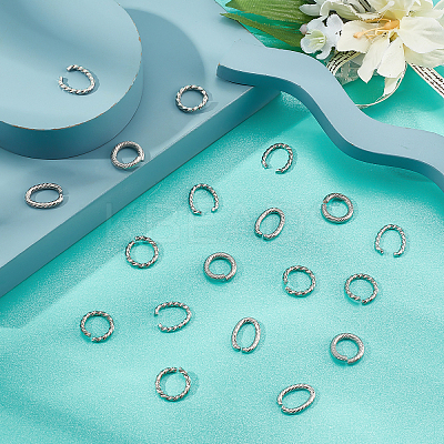 200Pcs 4 Style 304 Stainless Steel Open Jump Rings STAS-DC0005-83-1