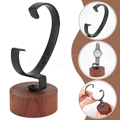 Black Metal C Shape Bracelet Display Stands BDIS-WH0018-01A-1