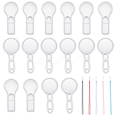 12pcs 2 Styles Plastic/Acrylic Magnifier AJEW-AR0001-96-1