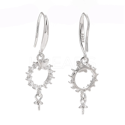 Anti-Tarnish Rhodium Plated 925 Sterling Silver Earring Hooks LS-STER-D035-37P-1
