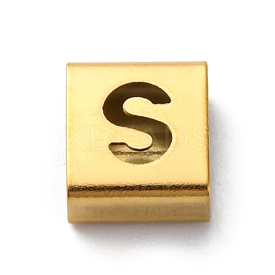 Ion Plating(IP) 304 Stainless Steel Square Slide Charms STAS-L132-10S-G-1