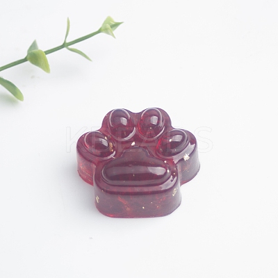 Glass Carved Cat Claw Figurines Statues for Home Desk Decorations DJEW-PW0012-036E-1
