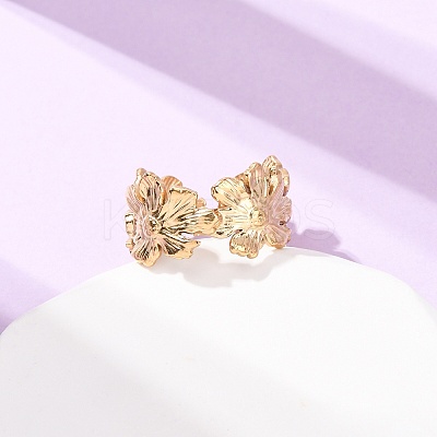 304 Stainless Steel Open Cuff Rings for Women RJEW-K309-37A-G-1