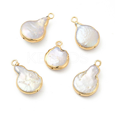 Baroque Natural Keshi Pearl Pendants LS-PEAR-P004-37KCG-1