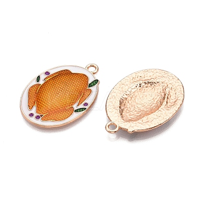 Thanksgiving Day Theme Alloy Enamel Pendants ENAM-T020-52F-01-1